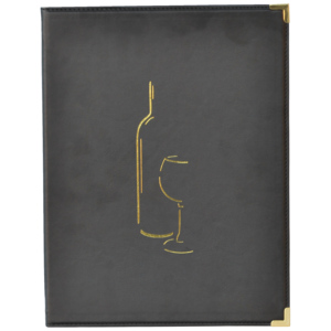 Securit Classic Weinkarte, A4, schwarz