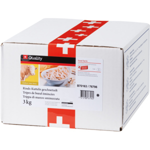 Rinds-Kutteln geschnetzelt, tiefgekühlt, 3 kg Rinds-Kutteln geschnetzelt, tiefgekühlt, 3 kg