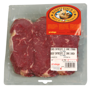Rinds-Entrecote II geschnitten, 3 x ca. 190 g