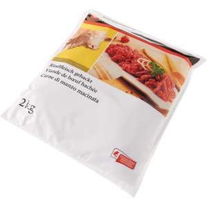 Quality Rindfleisch gehackt, portionierbar, 5 mm, tiefgekühlt, 3 x 2 kg Quality Rindfleisch gehackt, portionierbar, 5 mm, tiefgekühlt, 3 x 2 kg