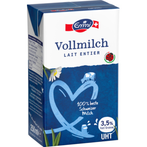 Emmi Vollmilch IP-SUISSE 3,5%, UHT, 18 x 2,5 dl Emmi Vollmilch IP-SUISSE 3,5%, UHT, 18 x 2,5 dl