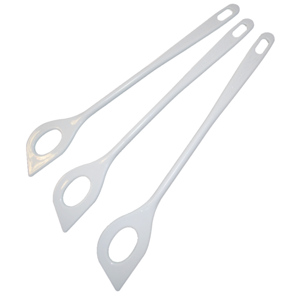 Spitzlochlöffel 30 cm weiss Blister zu 3 Stück Spitzlochlöffel 30 cm weiss Blister zu 3 Stück