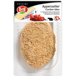 Bell Schweins Cordon bleu Appenzeller mit Mostbröckli , 2 x ca. 180 g Bell Schweins Cordon bleu Appenzeller mit Mostbröckli , 2 x ca. 180 g