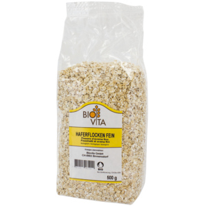 Biovita Bio Knospe Haferflocken fein, 500 g