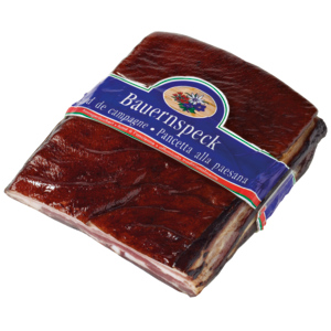 Bauernspeck schwarz 1/2 mit Schwarte, ca. 1 kg