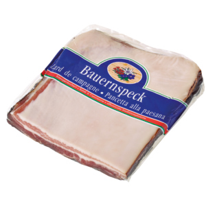 Bauernspeck schwarz 1/2 ohne Schwarte/Knorpel, ca. 900g Bauernspeck schwarz 1/2 ohne Schwarte/Knorpel, ca. 900g