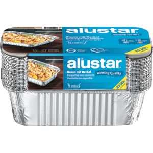 Alustar Alubox mit Deckel 1,5 l Pack zu 25 Stück