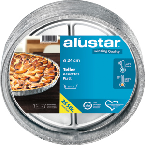 Alustar Aluteller Ø 24 cm Pack zu 25 Stück Alustar Aluteller Ø 24 cm Pack zu 25 Stück