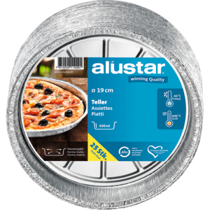 Alustar Aluteller Ø 19 cm Pack zu 25 Stück Alustar Aluteller Ø 19 cm Pack zu 25 Stück