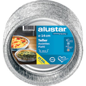 Alustar Aluteller Ø 14 cm Pack zu 25 Stück Alustar Aluteller Ø 14 cm Pack zu 25 Stück