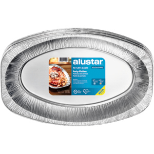 Alustar Alu Party Platte 43 x 29 cm Pack zu 10 Stück