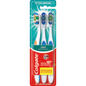 Colgate Zahnbürste 360°, medium, 3 St