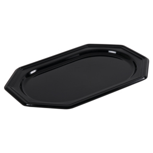 Traiteurplatte Kunststoff PET 26 x 19 cm schwarz  Pack zu 5 Stück