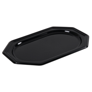 Traiteurplatte Kunststoff PET 46 x 31 cm schwarz Pack zu 5 Stück Traiteurplatte Kunststoff PET 46 x 31 cm schwarz Pack zu 5 Stück