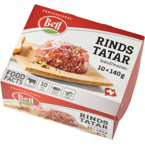 Bell Beefsteak Tatar, Portionen, tiefgekühlt, 10 x 140 g
