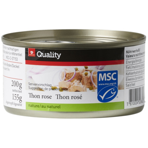Quality MSC Tonno rosa Skipjack, solido, al naturale, 4 x 200 g