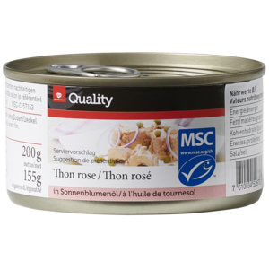 Quality MSC Thon rosé Skipjack, solid, in Sonnenblumenöl, 4 x 200 g