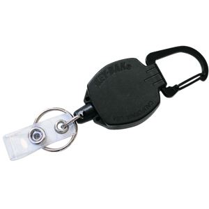 KeyBak Schlüsselanhänger mit Auszugskette und Badgehalter