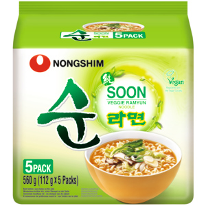 Nongshim Veggie Ramen, 5 x 112 g