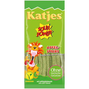 Katjes Sour Power, Apfel Sticks, 36 x 100 g Katjes Sour Power, Apfel Sticks, 36 x 100 g