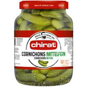 Chirat Cornichons, mittelfein, 4 x 1,65 kg Chirat Cornichons, mittelfein, 4 x 1,65 kg