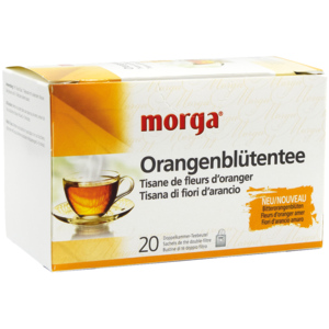 Morga Orangenblütentee, mit Bitterorangenblüten, im Aromaschutzbeutel, 5 x 20 x 1,2 g