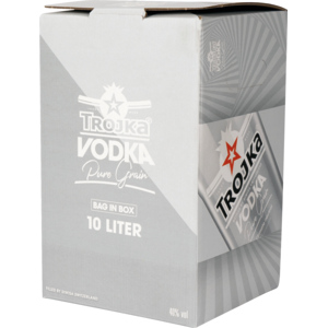 TROJKA Vodka Pure Grain Bag in Box, 10 Lt BiB / 40% Vol