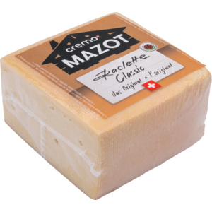 Cremo Mazot IP-SUISSE Raclette, eckig, 1/4 Laib ca. 1,5 kg Cremo Mazot IP-SUISSE Raclette, eckig, 1/4 Laib ca. 1,5 kg
