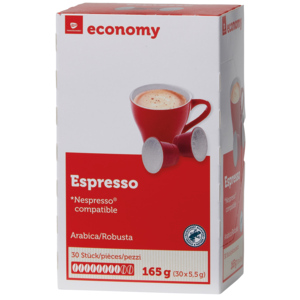 Economy Kaffeekapseln Espresso, 30 Kapseln