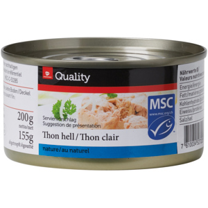 Quality MSC Thon hell Yellowfin, solid, nature, 4 x 200 g