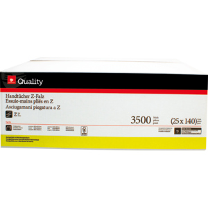 Quality Handtuch, Z-Falz, 2-lagig, weiss, 25 x 140 St Quality Handtuch, Z-Falz, 2-lagig, weiss, 25 x 140 St