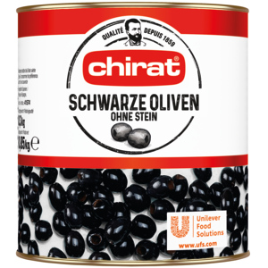 Chirat schwarze Oliven ohne Stein, 850 g Chirat schwarze Oliven ohne Stein, 850 g