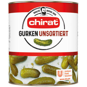 Chirat Gurken, unsortiert, 6 x 2,75 kg Chirat Gurken, unsortiert, 6 x 2,75 kg