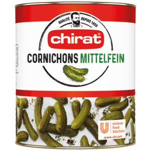 Chirat Cornichons, mittelfein, 6 x 2,9 kg Chirat Cornichons, mittelfein, 6 x 2,9 kg