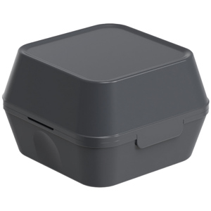 Mehrweg Hamburgerbox XL grau, 12.5 x 12.5 x 10cm