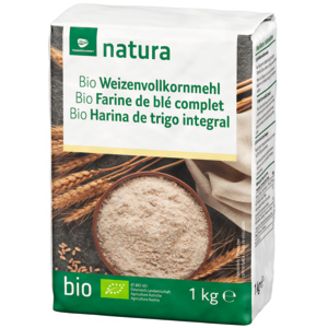 Natura Bio Weizenvollkornmehl, 1 kg Natura Bio Weizenvollkornmehl, 1 kg