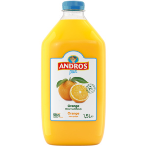 Andros Orangensaft ohne Fruchtfleisch, 6 x 1,5 l Andros Orangensaft ohne Fruchtfleisch, 6 x 1,5 l