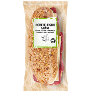 Nussbrot Hobelfleisch Käse Senf, 160 g Nussbrot Hobelfleisch Käse Senf, 160 g
