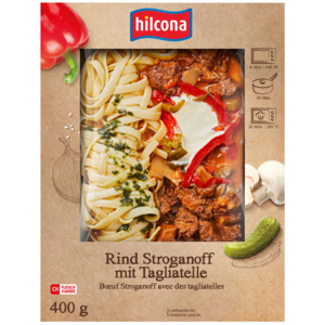 Hilcona Rind Stroganoff mit Tagliatelle, 400 g