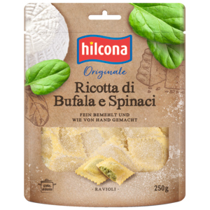 Hilcona Ravioli Ricotta Büffelmozzarella und Spinat, 5 x 250 g