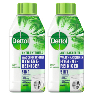 Dettol 5in1 Waschmaschinen Hygiene-Reiniger, 2 x 250 ml