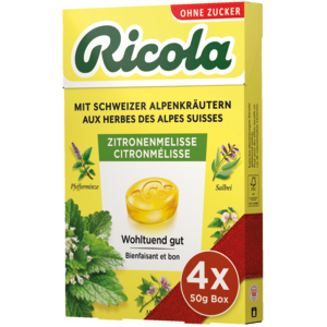 Ricola Multi-Box Zitronenmelisse, 4 x 50 g