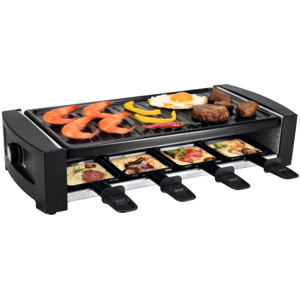 Raclettegerät schwarz, 1200 W, für 8 Personen Raclettegerät schwarz, 1200 W, für 8 Personen