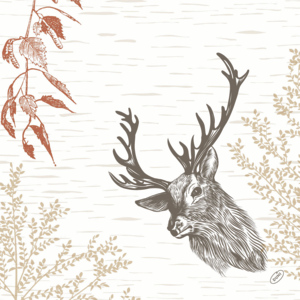 Bio Dunisoft Servietten Wood Deer, 40 x 40 cm, 60 St Bio Dunisoft Servietten Wood Deer, 40 x 40 cm, 60 St