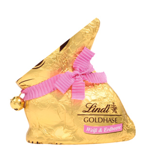 Lindt Goldhase Weiss-Erdbeere, 16 x 100 g Lindt Goldhase Weiss-Erdbeere, 16 x 100 g
