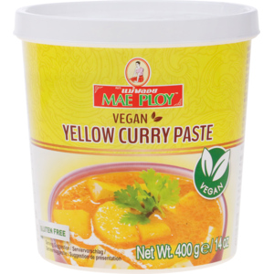 Mae Ploy Curry Paste gelb, vegan, 400 g Mae Ploy Curry Paste gelb, vegan, 400 g