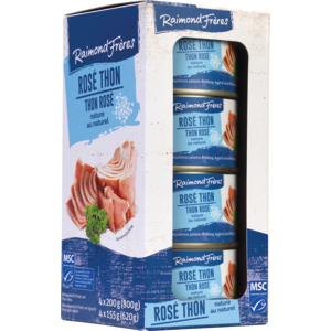 Raimond Frères MSC Thon rosé in Wasser, 4 x 200 g Raimond Frères MSC Thon rosé in Wasser, 4 x 200 g