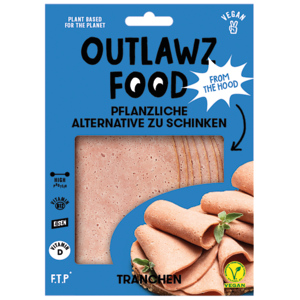 Outlawz Schinkentranchen, vegan, tiefgekühlt, 80 g
