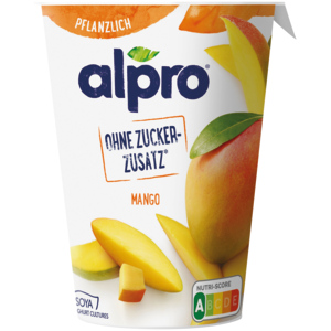 Alpro Soya Joghurt Mango, ohne Zucker, 400 g Alpro Soya Joghurt Mango, ohne Zucker, 400 g