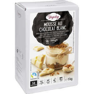 Vogeley Fairtrade, Max Havelaar, Mousse au Chocolat Blanc, 1 kg Vogeley Fairtrade, Max Havelaar, Mousse au Chocolat Blanc, 1 kg